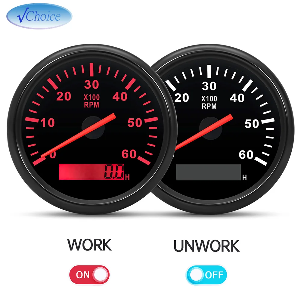 Цифровой Тахометр С Красным Освещением 85 Мм M16 M18 Rpm
