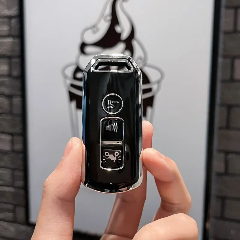 

3-кнопочный чехол для автомобильного ключа из ТПУ, чехол для брелока, защитная сумка для Honda Airblade 125 C125 Super Cub Scooter Vario 150 PCX Forza 300