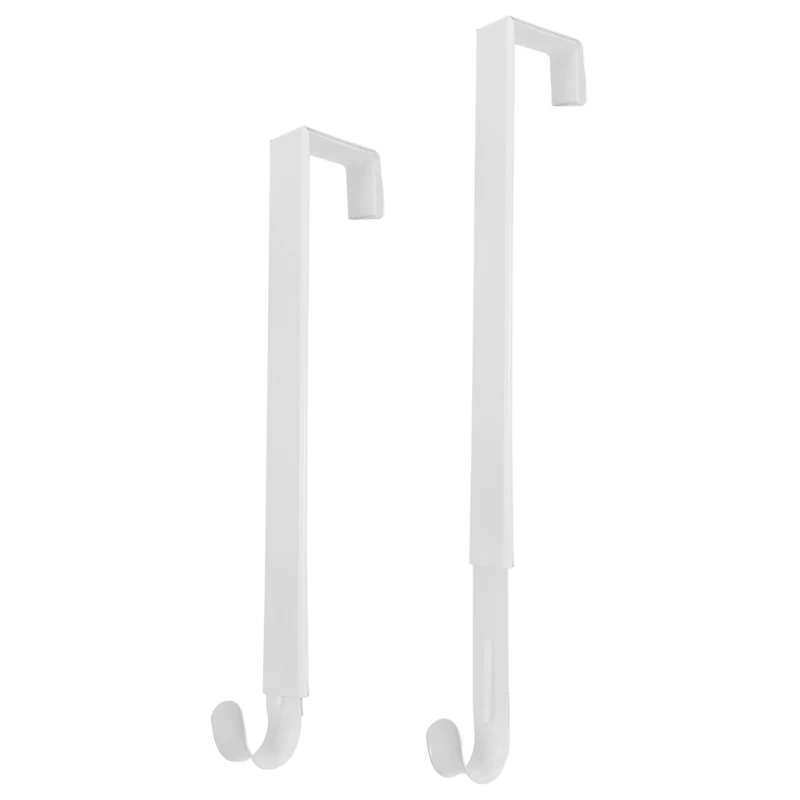 

Metal Door Wreath Hook Telescopic Retractable Adjustable Garland Hanger Over the Door Hanging Rack for Christmas Halloween Party