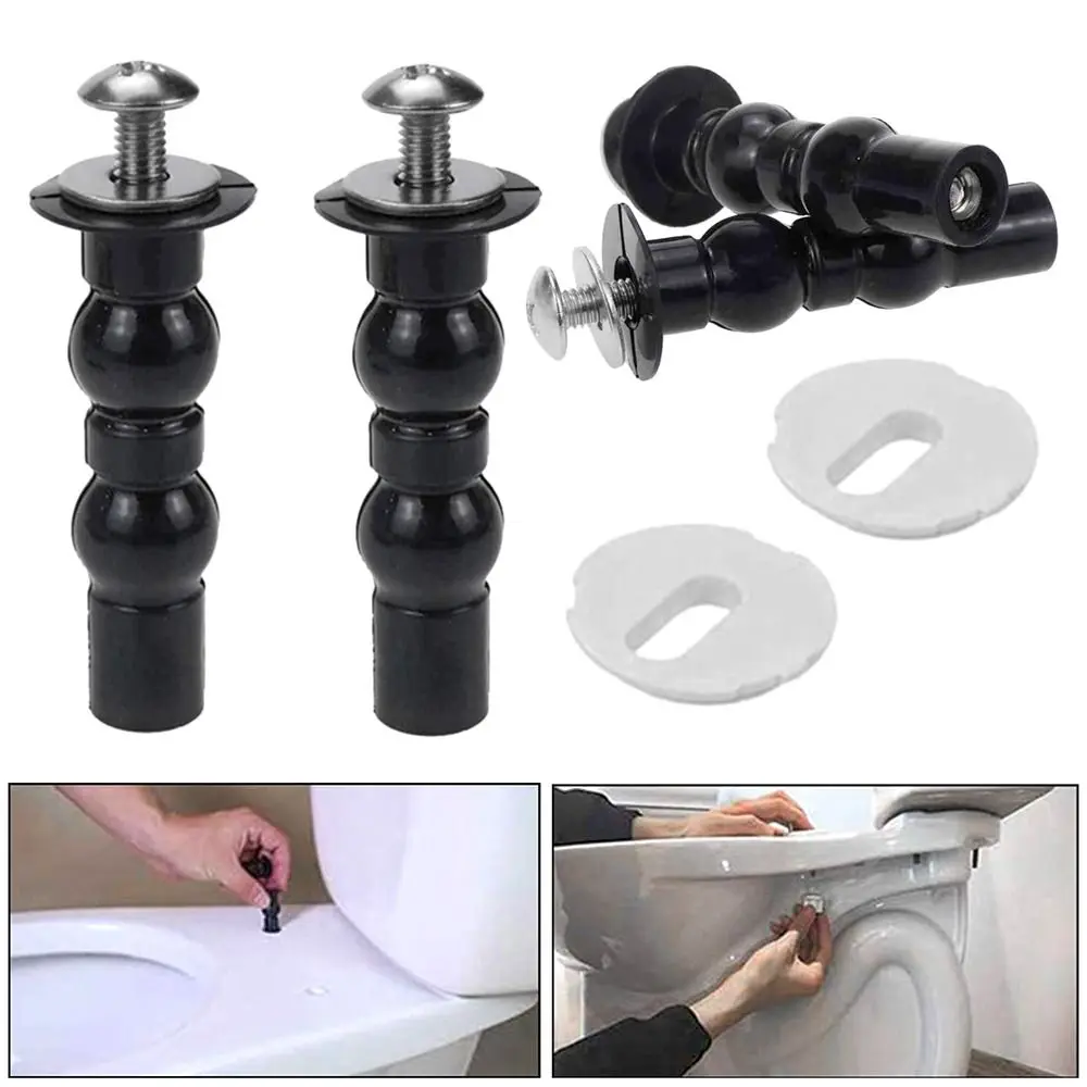 

Installation Kit With Gasket Mounting Bolt Top Mount Expansion Screws Toilet Seat Fixing Screw Toilet Cover Accessories