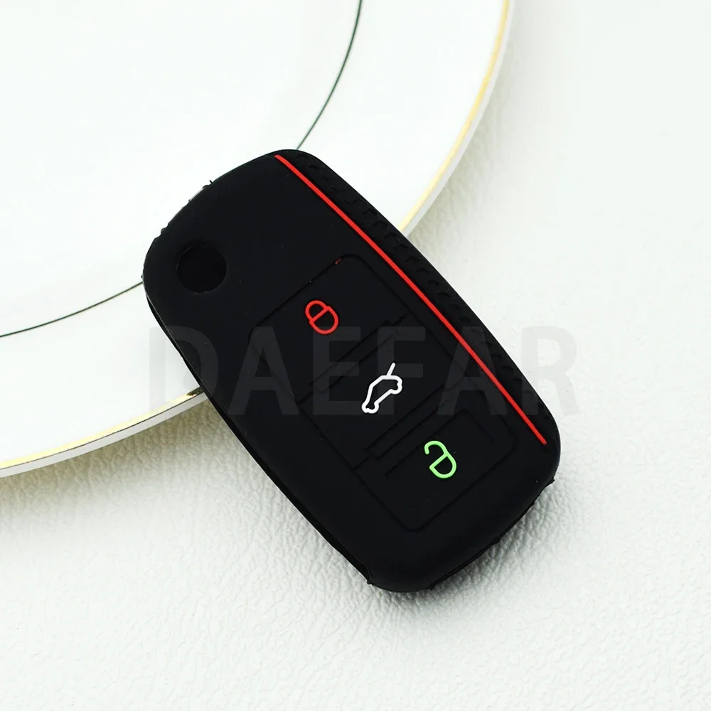 Силиконовый чехол для ключей от автомобиля, ключи для VW Volkswagen Polo Tiguan Passat Golf Jetta Lavida Skoda Octavia, полное защитное чехол, сумка ольга валерьевна валентионок учи ключи изучаем запоминаем пишем и играем 214 ключей китайских иероглифов учебное пособие 2 е издание