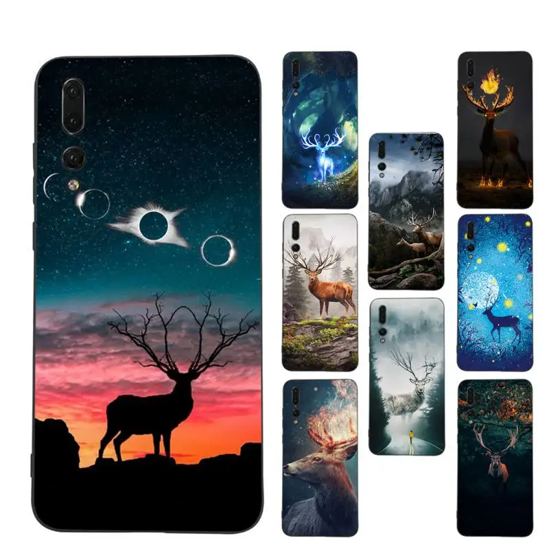 

Animal Deer Art Phone Case Soft Silicone Case For Huawei P 30lite p30 20pro p40lite P30 Capa