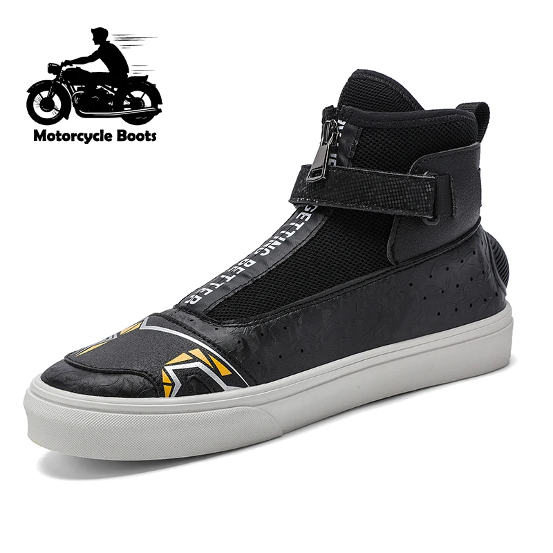 

Мужские мотоциклетные ботинки, кроссовки с высоким берцем, защита от падения, защитные, для езды на мотоцикле и велосипеде