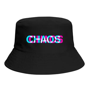 Chaos  Bucket Hat Polyester Men Unisex Fisherman Hat Customized Fashion Hiking Caps