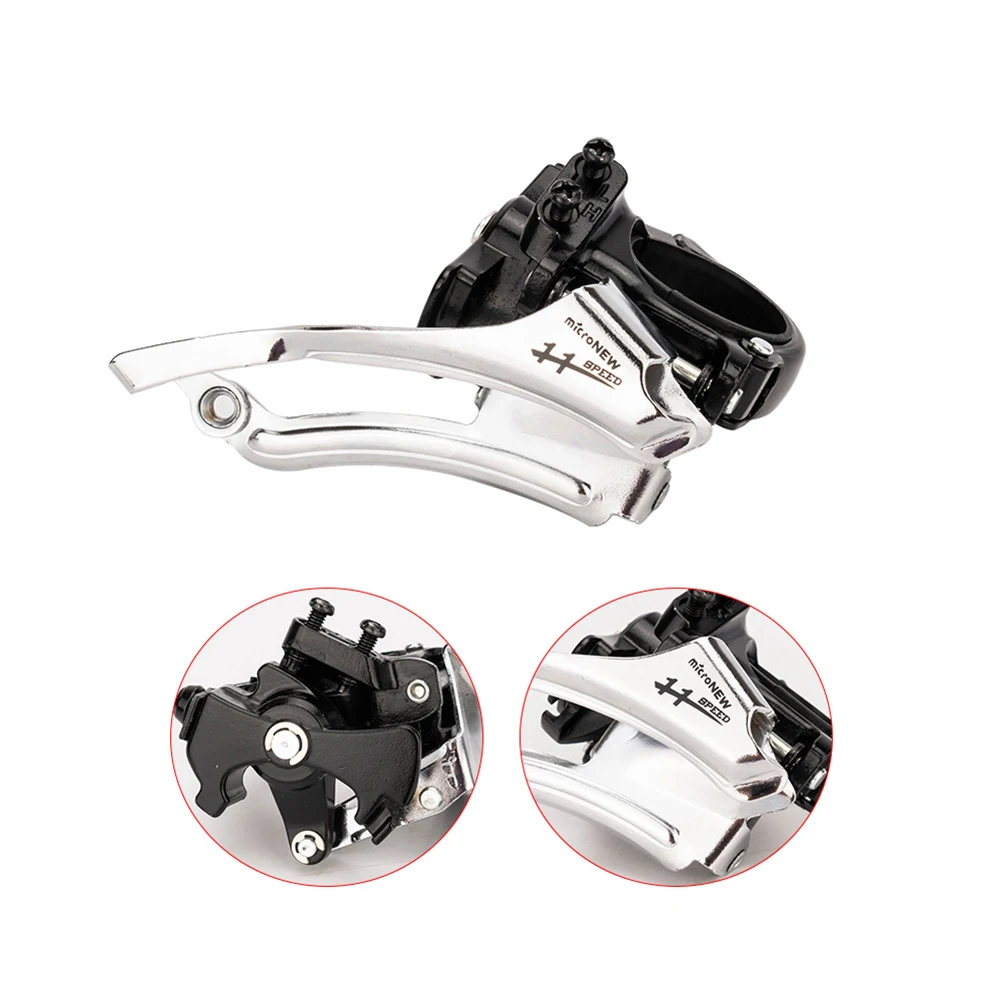 

MTB Bike Front Derailleur 8/9/10/11/21/24/2 7Speed Derailleur MTB Bicycle Aluminum Alloy Parts 34.9mm To 31.8mm Adapter Ring