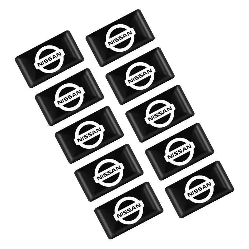 

10 шт. эпоксидные наклейки для украшения интерьера автомобиля, наклейка для Nissan Qashqai X-Trail Tiida TIIDA Juke Leaf Altima Patrol Micra Maxima