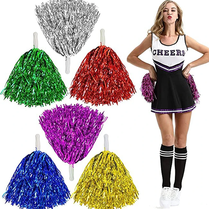 

Cheerleader Pompom Girl Pompony Gifts Dance Party Accessories Graduation Noise and Sporting Events Cheerleading Cheer Pom Poms