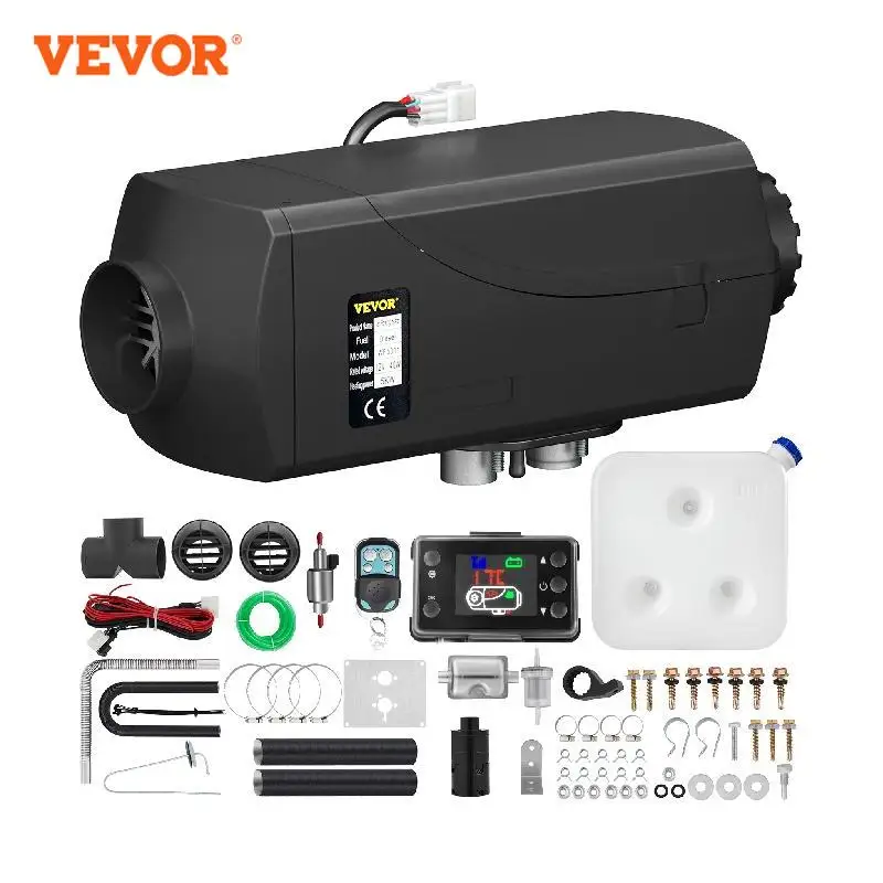 

VEVOR 5KW Car Heater 12V Air Diesel Heater for Bus Truck Boats Yacht Motorhome Trailer Trucks RV 5000W Air Diesel Parking Heater