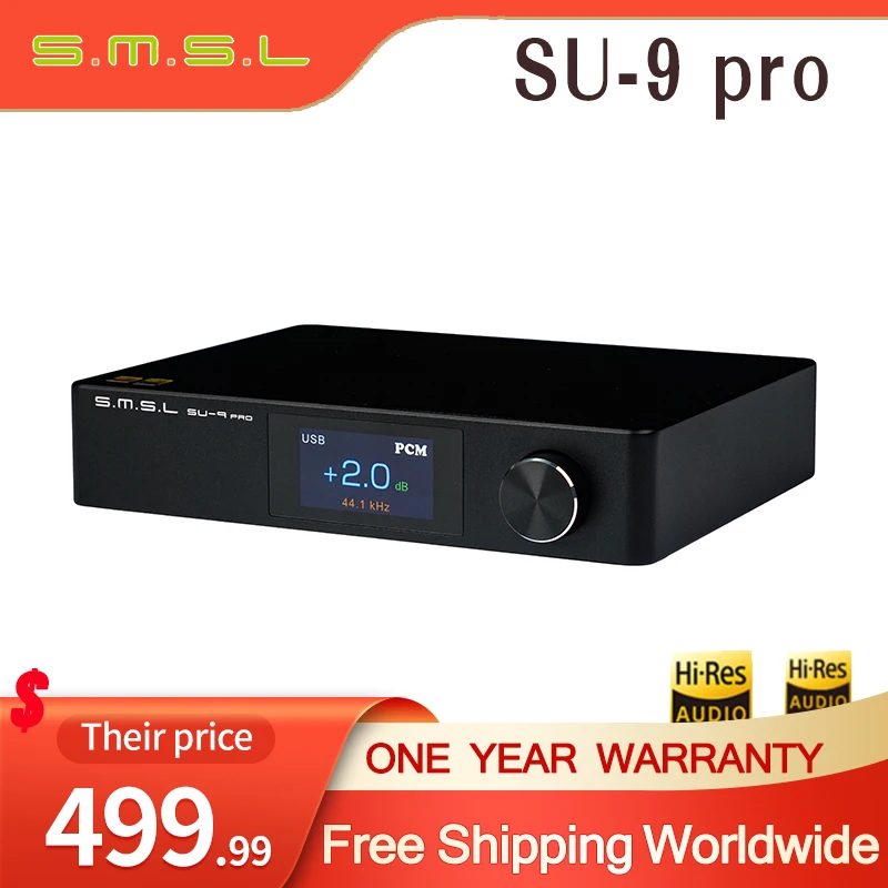 

2022 SMSL SU-9 PRO Digital Audio Decoder USB DAC 32Bit/768kHz ES9038MPRO MQA APTX DSD Balanced Bluetooth DSD512 Decoding SU9PRO