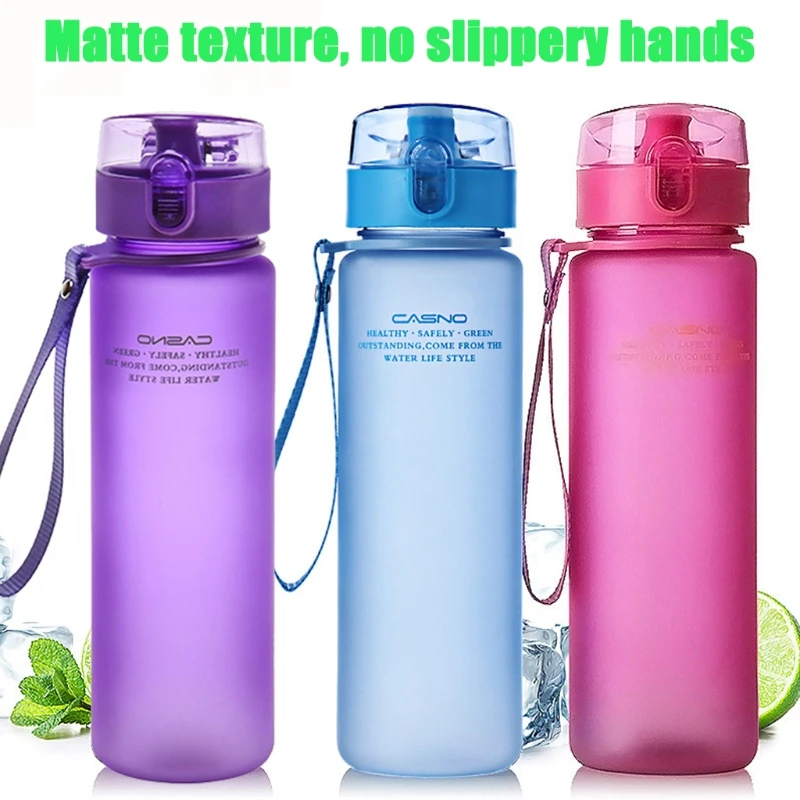 

Portable 400ml Frosted Water Bottle Leak Proof Flip Top Sport Water Bottle Cup