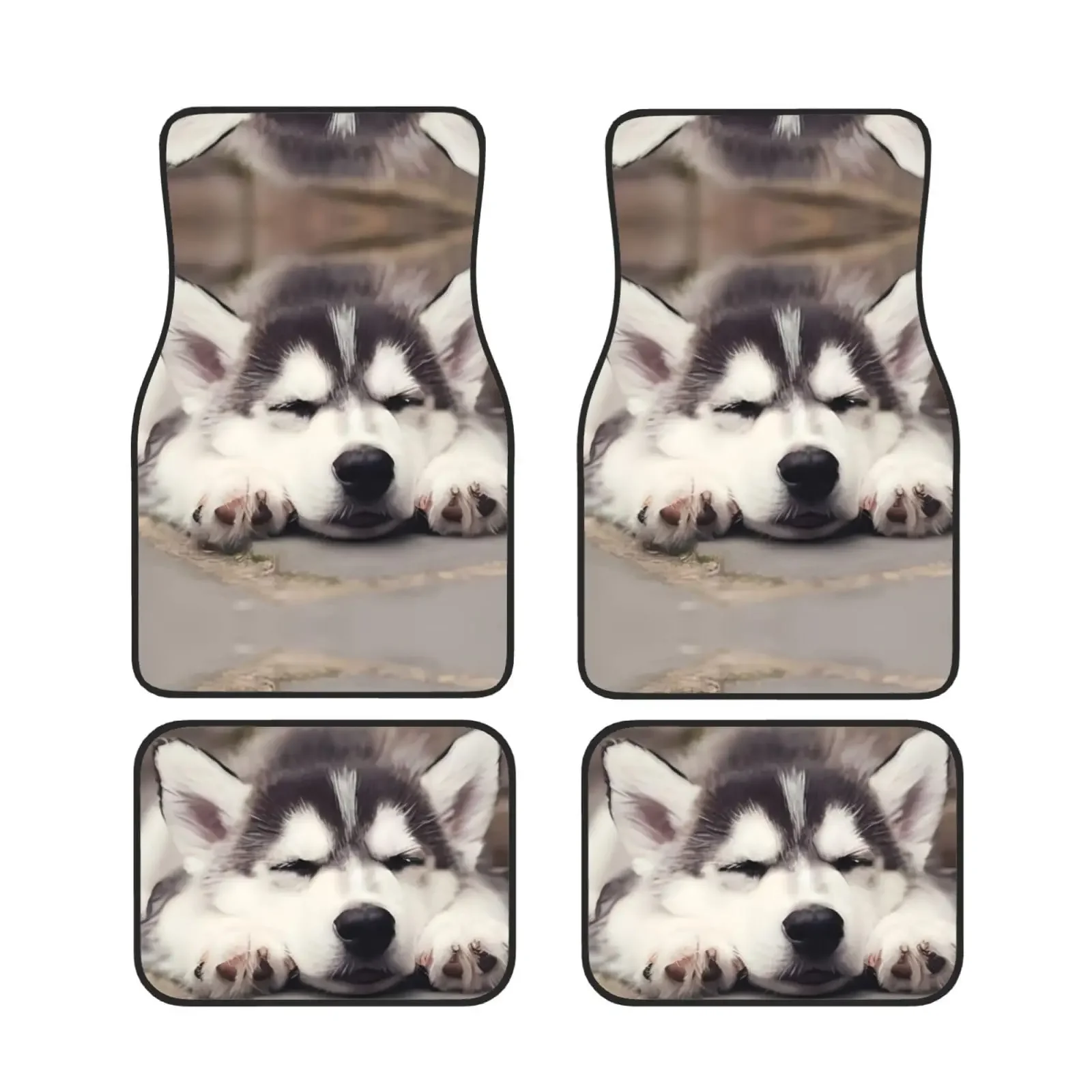

4 шт./комплект, автомобильные коврики с рисунком собаки