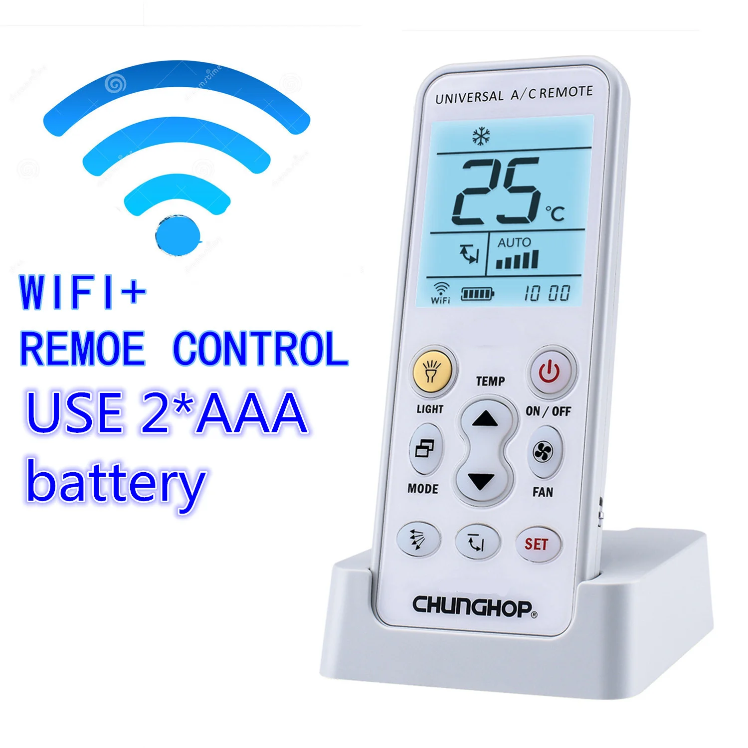 

English universal air conditioner remote controller k-390ew Zhonghe chunghop mobile phone remote WiFi air conditioner remote