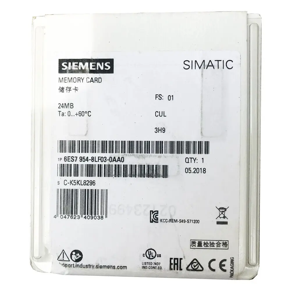 

Карта памяти SIEMENS 6ES7954-8LF03-0AA0 6ES7 954-8LF03-0AA0