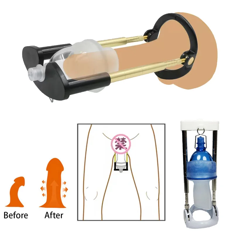 

Penis Pump Extender Enlargement Sex Toys for Men Male Dick Enlarger Tension Trainer Dildo Edge Stretcher Cup Belt Enhancement