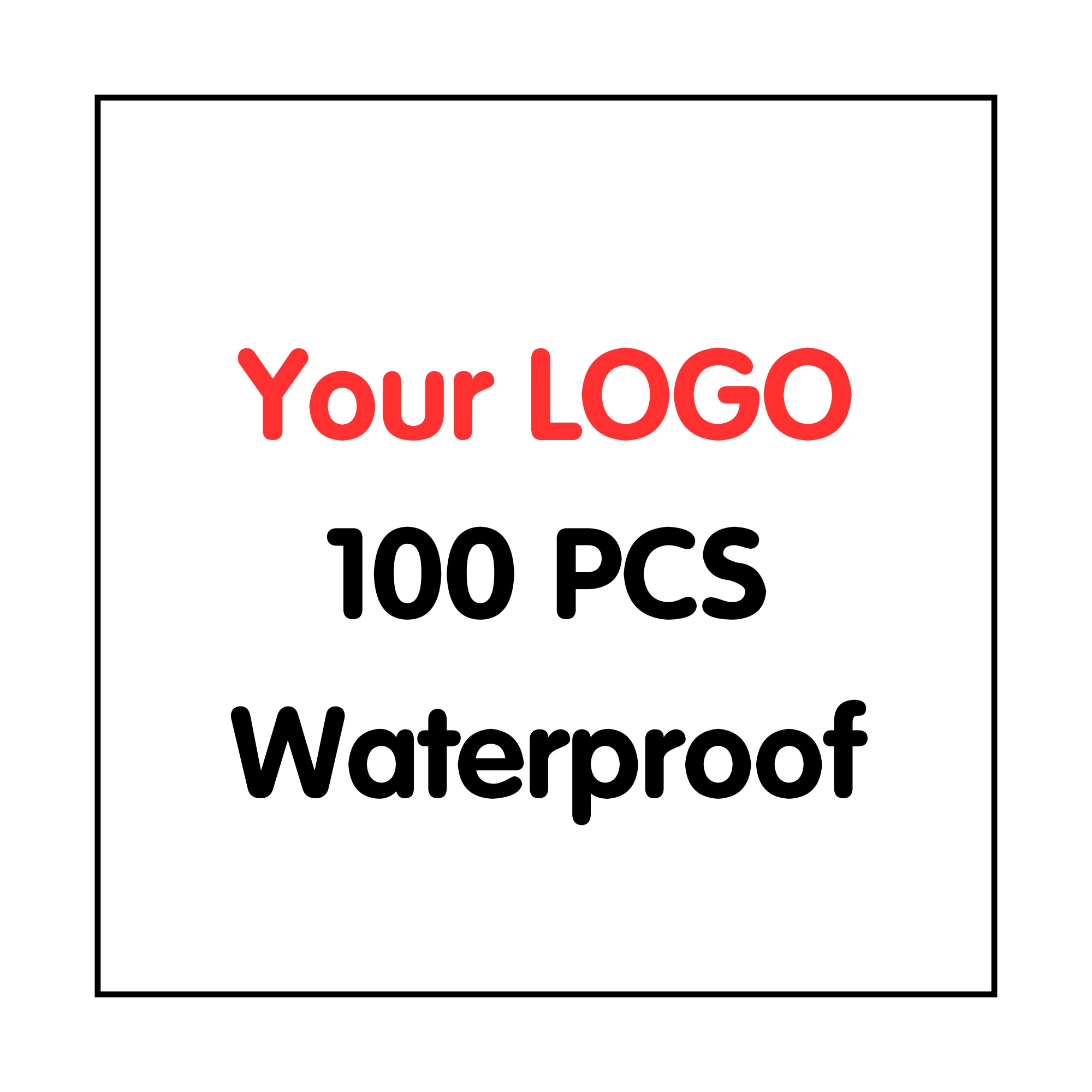 

Набор из 100 квадратных водонепроницаемых наклеек