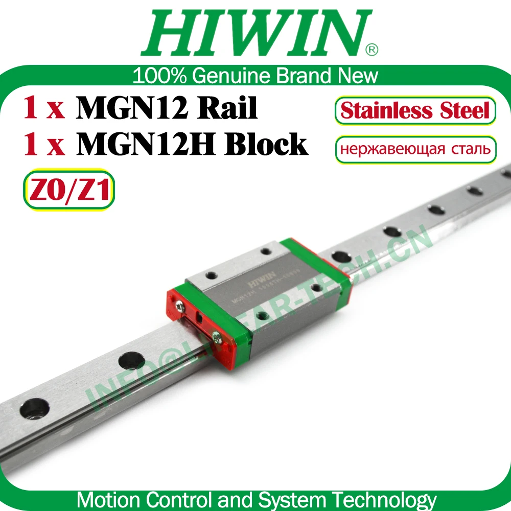 HIWIN MGN12 Voron Z0 Z1 Попередняя нагрузка HIWIN MGN12H Линейная направляющая Rail 200 300 350 400 450 500 мм Блок каретки 3D-принтер Voron Новый (art.: 3920cee12e16e) - 3920cee12e16e