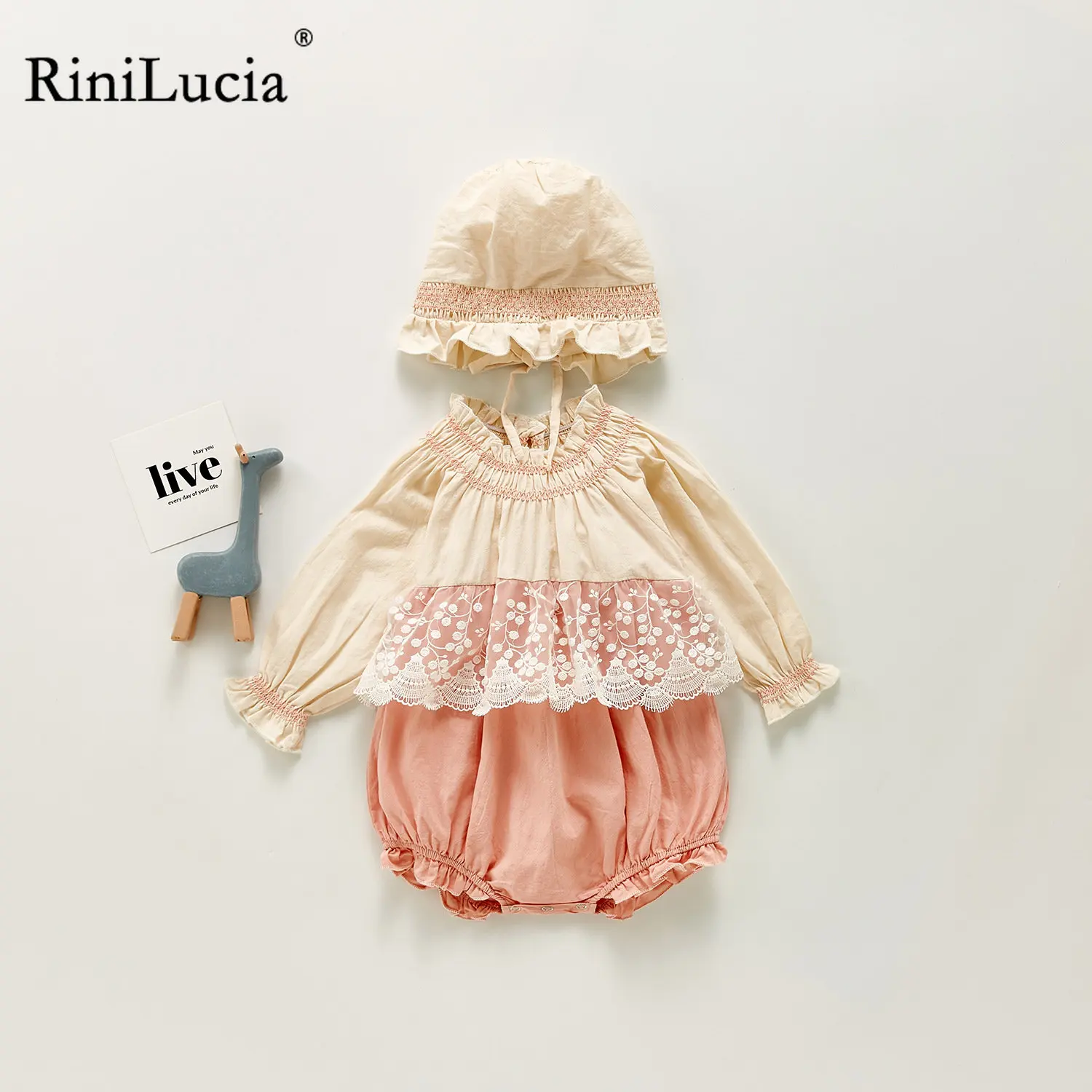 

Newborn Baby Toddler Girls Rompers Spring Summer Floral Lace Ruffles Jumpsuit Kids Long Sleeve Bodysuit Children C01