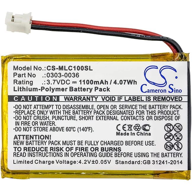 

Cameron Sino 1100mAh Battery For Minelab CTX 3030 WM-10 WM10 WM12 GPZ 7000 0303-0036