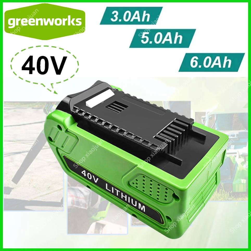 

6000mAh GreenWorks 40V Replacement Battery 29462 29472 40V 6.0Ah Tools Lithium ion Rechargeable Battery 22272 20292 22332 G-MAX