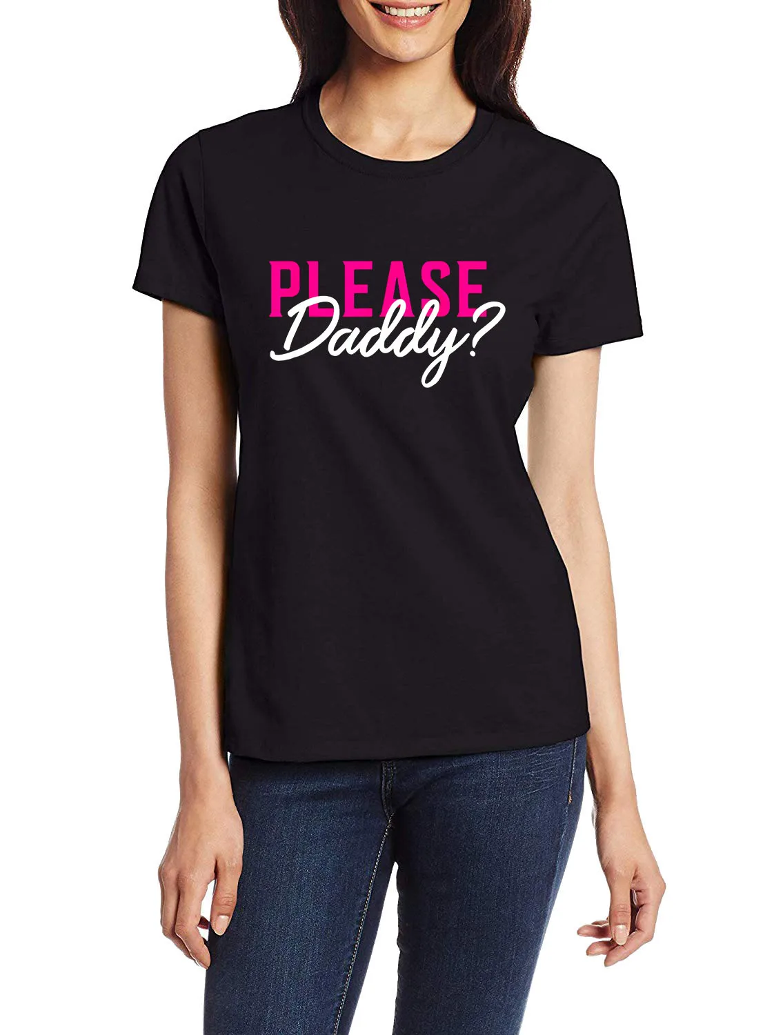 

Please Daddy Design Naughty T-shirt Hotwife Street Fashion High-Quality Casual Tee Shirts Customizable Cotton Tops