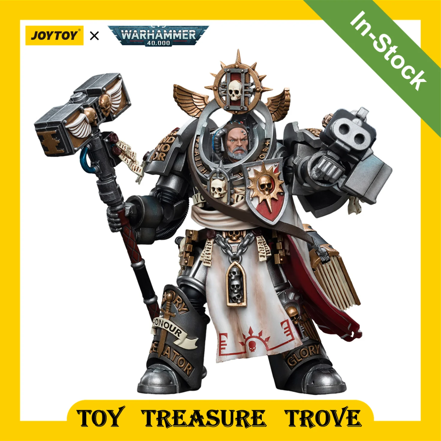 

[In-Stock] JOYTOY Warhammer 40k 1/18 Action Figures Grey Knights Grand Master Voldus Anime Military Model Toy For Gift