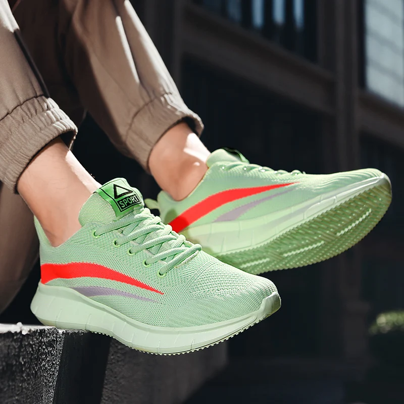 

2022 Mens Casual Shoes Fashion Male Sneakers Air Cushion Breathable Sports Running Shoes PU Mesh Tenis Masculino Adulto Men Shoe