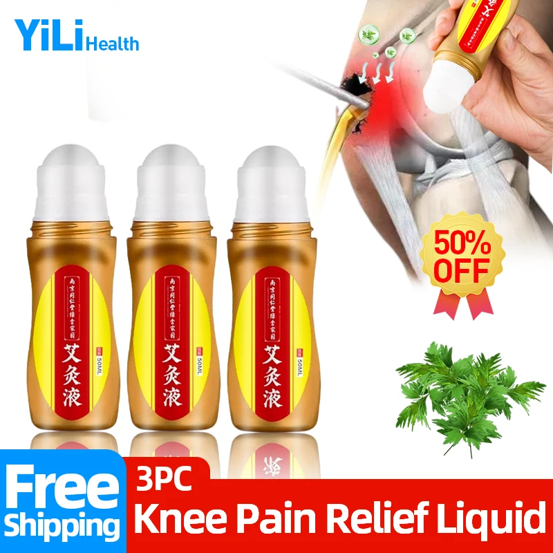 

3Pc Herbal Liquid Knee Pain Relief Rheumatism Rheumatoid Arthritis Joint Pain Counterpain Medical Plaster 360° Ball Massage