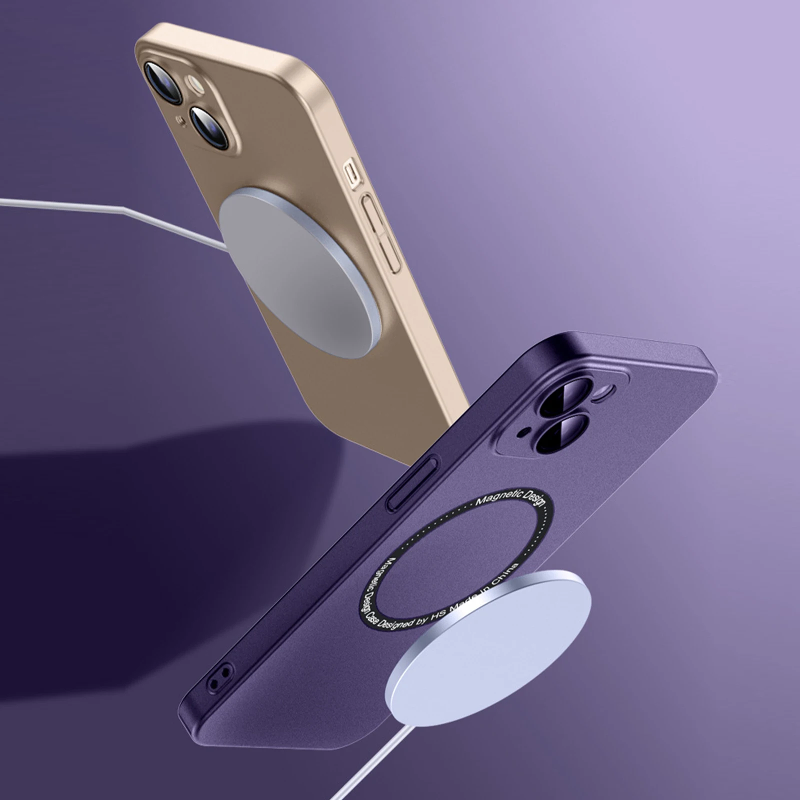 

Magnetic Ultra Thin for Magsafe Case for iPhone 14 Pro Max Plus with Camera Lens Protector Luxury Hard PC Phone Cover Slim Case