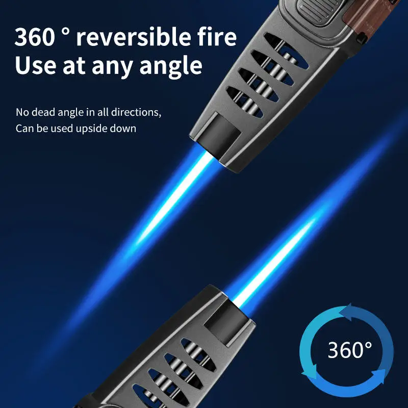 

High Power Straight Welding Torch Lighter Outdoor BBQ Cigar Lighter Butane Gas kitchen Lighter Free Shipping