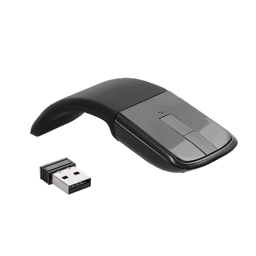 

2.4 GHz Flexible Design Fordable Wireless Optical Mouse ARC Touch folding Mice With USB Receiver For Microsoft PC Laptop Sale