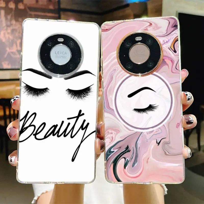 

RuiCaiCa Eyelash Makeup Lip Phone Case for Samsung S21 A10 for Redmi Note 7 9 for Huawei P30Pro Honor 8X 10i cover