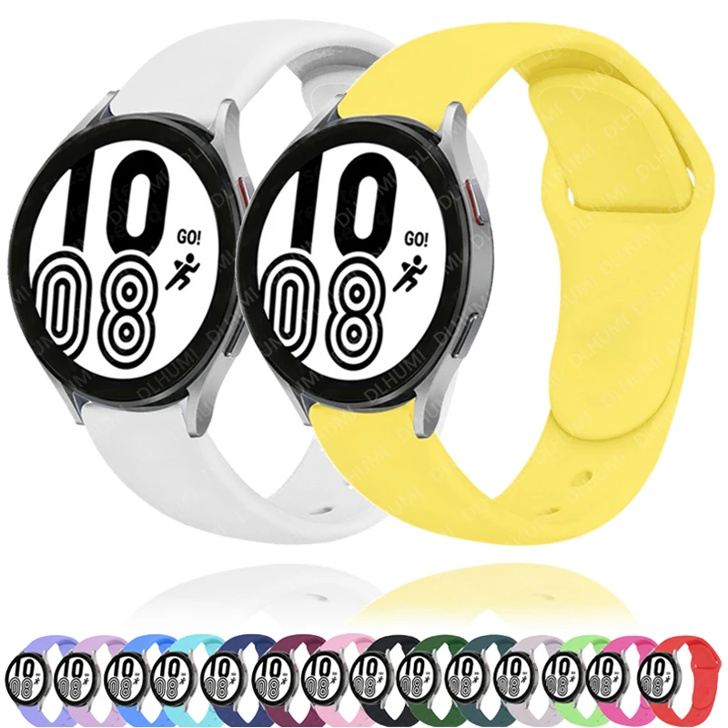 

Ремешок 20 мм для Samsung Galaxy Watch 4/5/5 pro/Classic 46 мм/Active 2/Gear S3, силиконовый браслет 22 мм для Huawei GT 2/2e/3/3 pro, ремешок