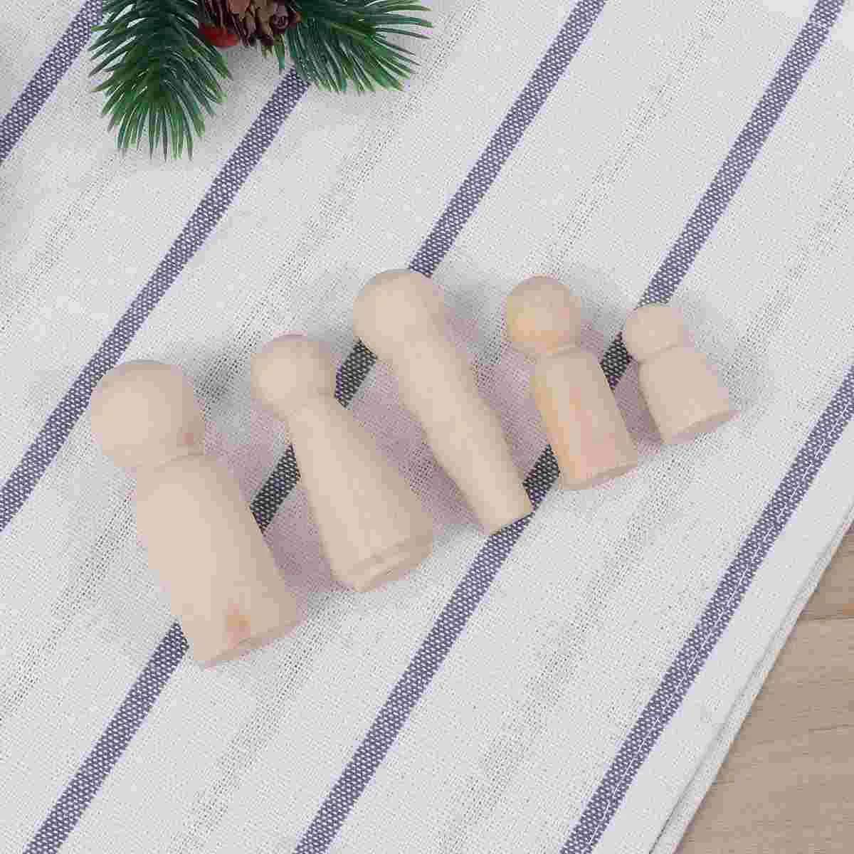 

10pcs Creative DIY Painted Dolls DIY Wedding Cake Decor Educational Children Craft Family Peg Dolls for School
