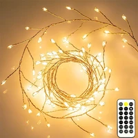 300led copper wire fairy string light 8 modes usb rechargeable firecracker garland lights with for christmas party wedding