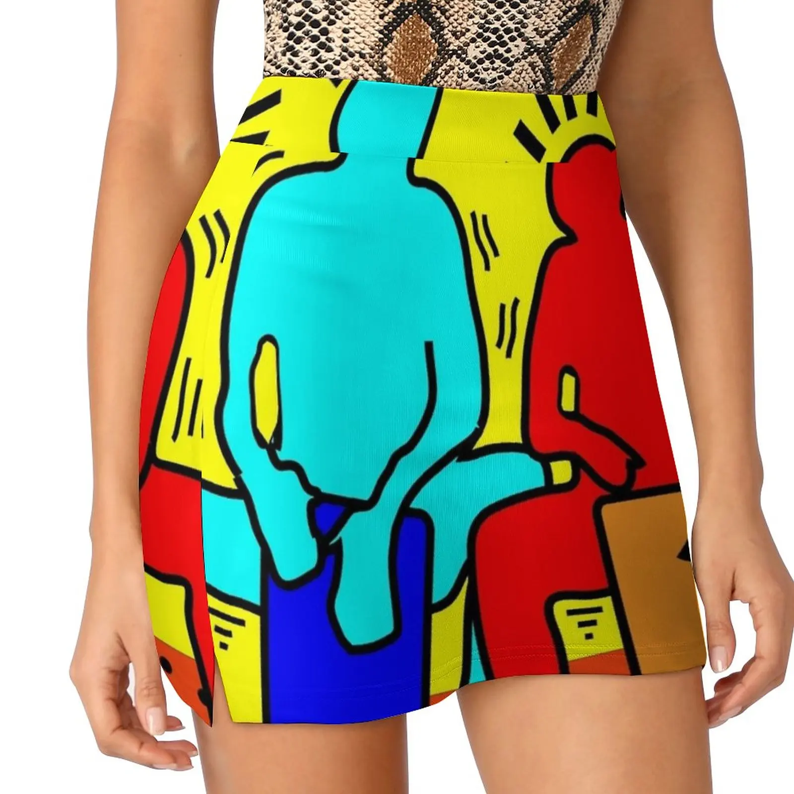 Красочные барабанщики женская юбка Y2K летняя одежда 2022 брючная в стиле Kpop с