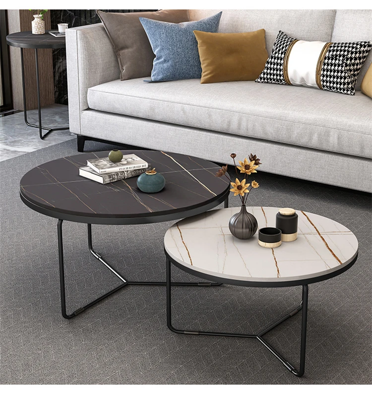 

Современная итальянская мебель для гостиной, журнальные столики, современный минималистичный семейный Круглый Чайный Столик для спальни, ...