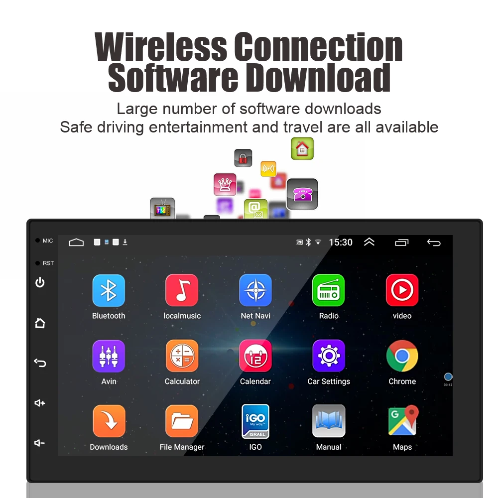 GPS-навигация 2 Din Android 10 0 7/8/9/10 дюймов HD сенсорный экран Универсальный Bluetooth WiFi