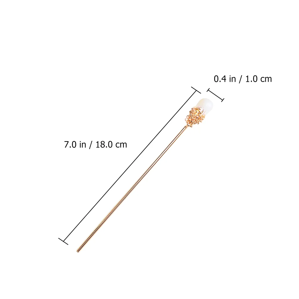 2 шт. декоративные заколки для волос булочка жемчужная китайская палочка еды