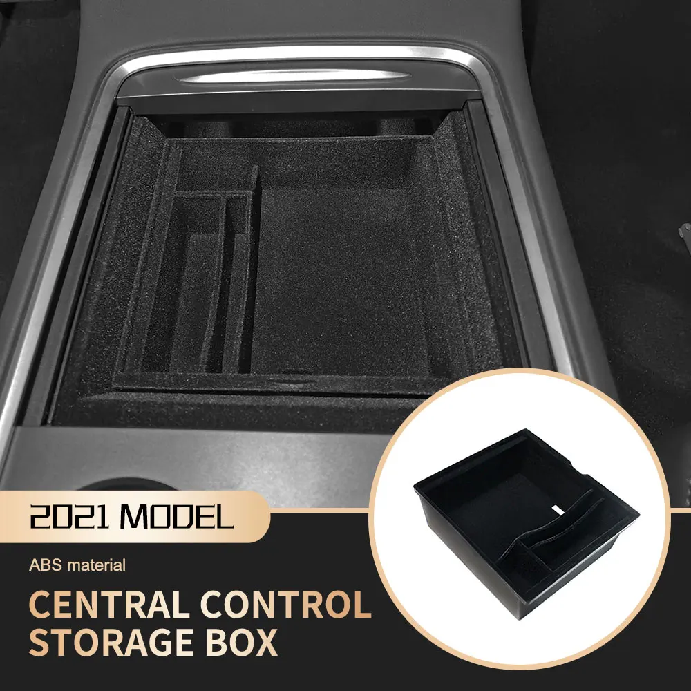 

Черный Автомобильный контейнер-органайзер для Tesla Model 3 Y 2021, аксессуары для интерьера