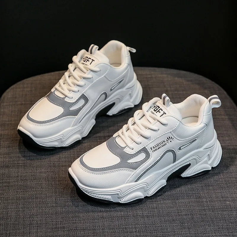 

Женские кроссовки на платформе, универсальные легкие повседневные кроссовки на вулканизированной подошве, весна-осень 2023