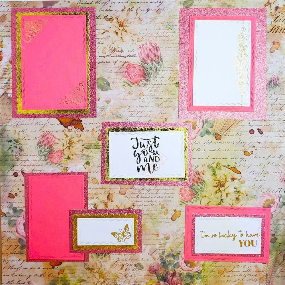 Простой и простой маленький прямоугольный металлический режущий штамп с зубцами