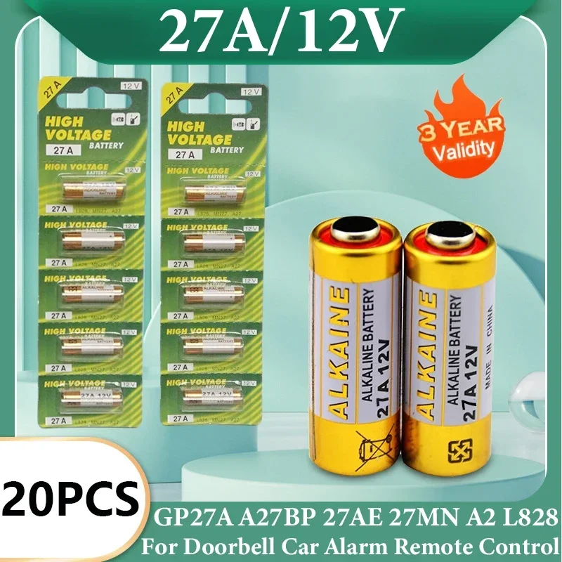 Щелочная батарея 12 В A27 27A G27A MN27 MS27 L828