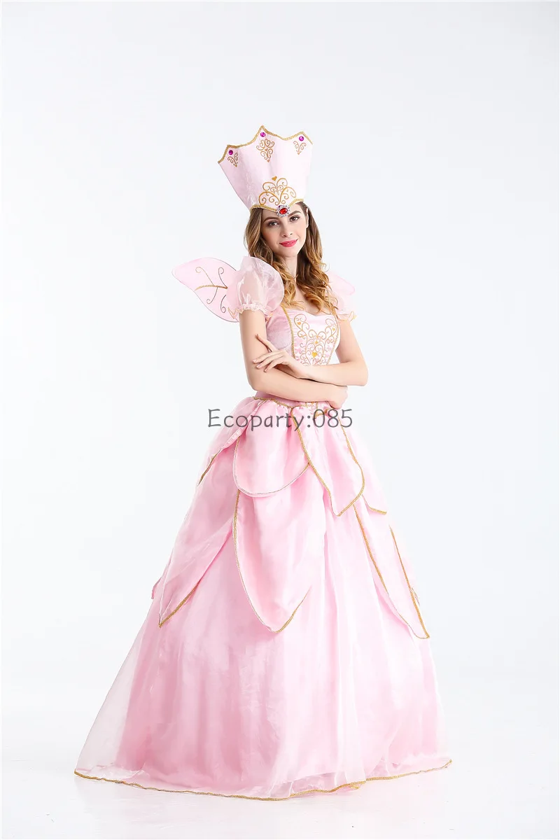 Halloween Party Dresses Tale Cinderella Pink Fairy Godmother Cosplay Costume Princess Costumes Stage Fancy Party Dress Outfit images - 6
