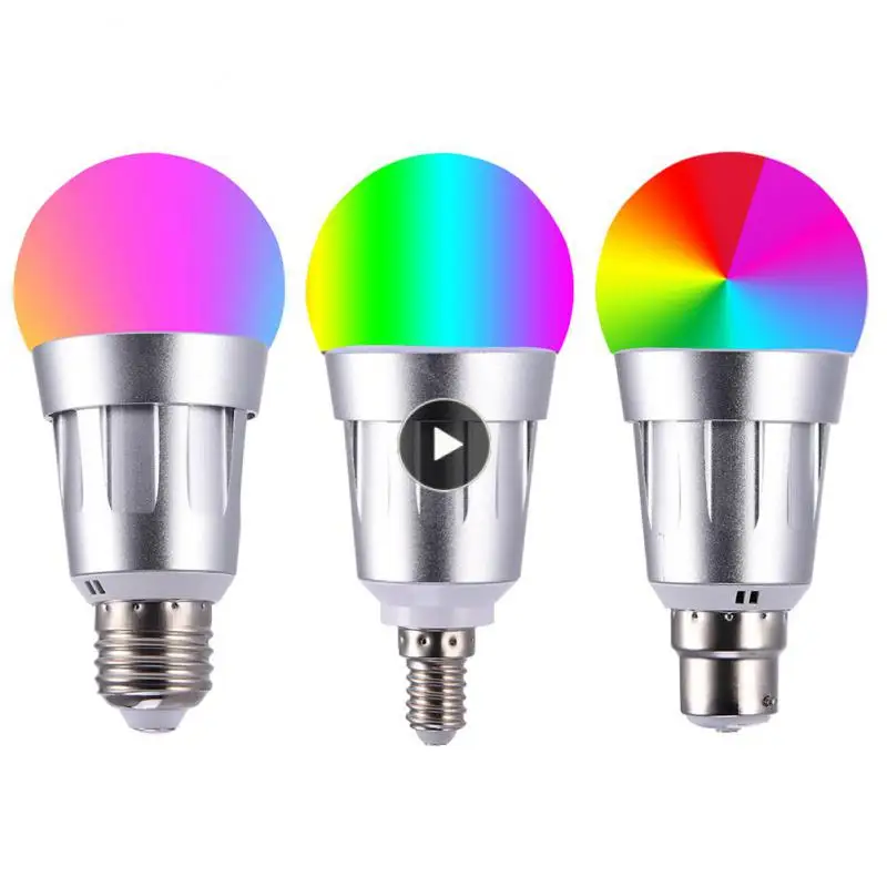 

7W WiFi Smart Bulb E27 B22 E14 Alexa Voice Control RGB Colorful Smart WiFi Light Bulb Work With Alexa Google Wake Up Light New