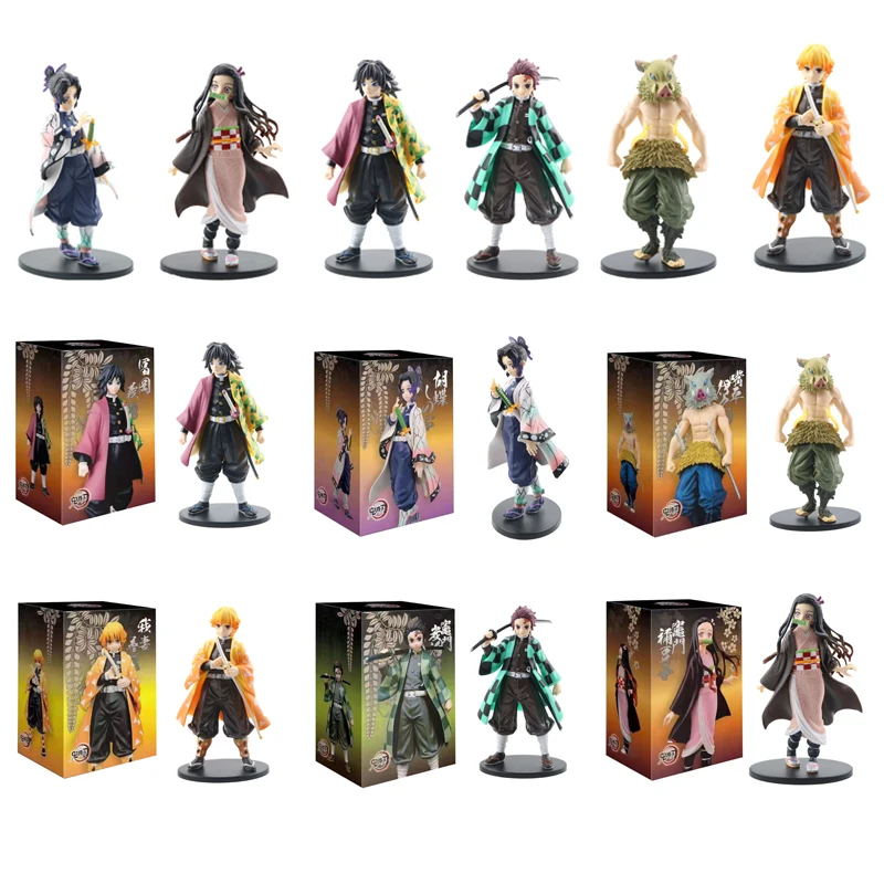 

Demon Slayer Anime Figura Kimetsu no Yaiba Figure Tomioka Giyuu Hashibira Inosuke Kamado Tanjirou Nezuko Zenitsu PVC Model Toys