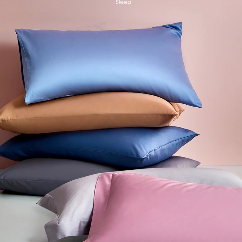 

OLOEY Pillowcase 50x75cm Egyptian Cotton 600TC Pure color pillow cover 2pcs pillowcases hotel style Clearance price