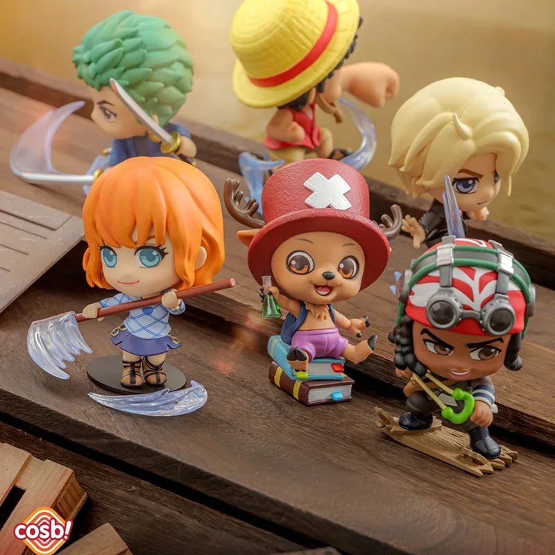Фото НОВИНКА: Оригинальные фигурки Hot Toys COSBABY: Луффи, Зоро, Нами (серия Blind Box) – декоративные настольные украшения, коллекционные сувениры №2