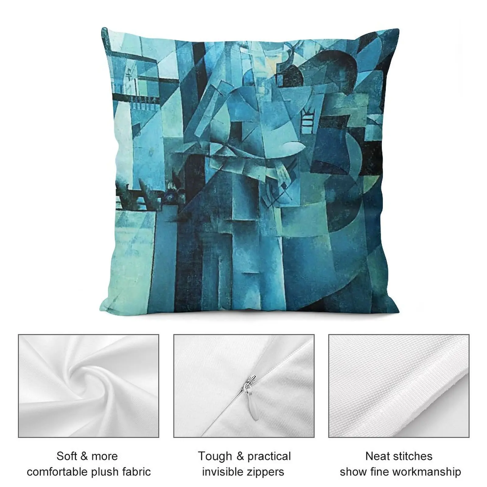 HD - Living in a big hotel от Kazimir севинович Малевича 1913 Высококачественная диванная подушка