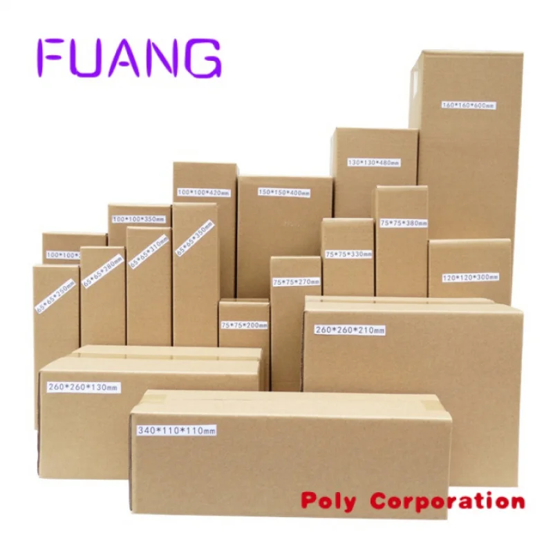 Wholesale factory customized logo corrugated printed mailing packaging shipping carton boxespacking box for small business