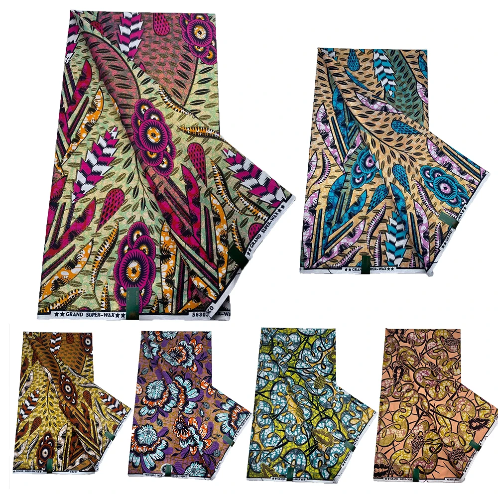 

Розовая фототкань для нигерийских голландских платьев, 100% хлопок, для шитья, ткань для вечерних платьев, ткань с принтом воска Анкары